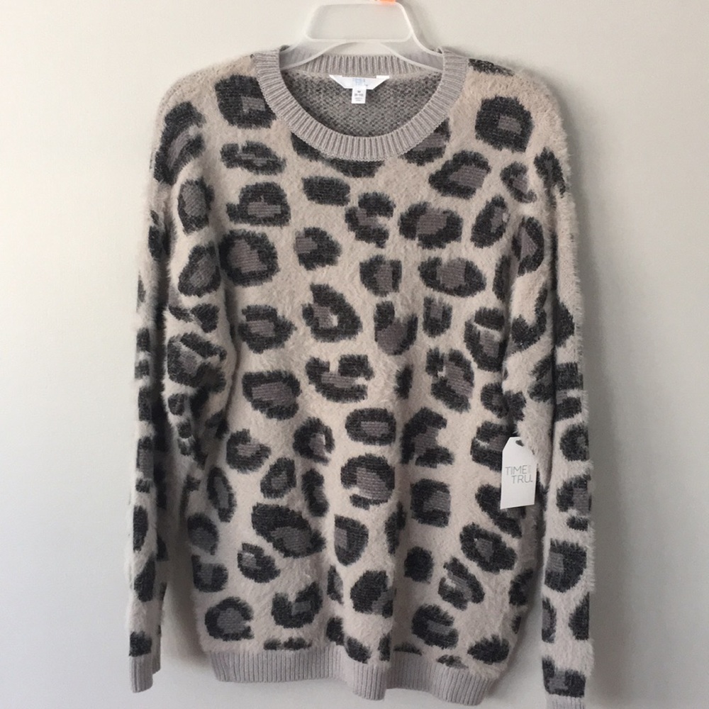 CHEETAH SWEATER BLACK GRAY
